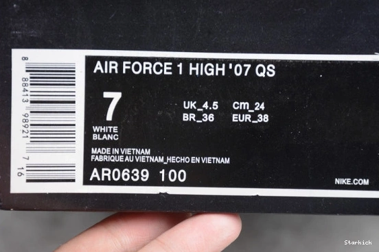 AIR STARS 1 LOW FORCE AR0639-100 WHITE NIKE 1217